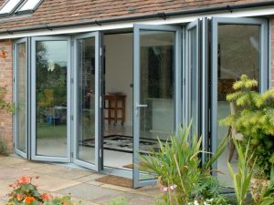 A bifolding patio door