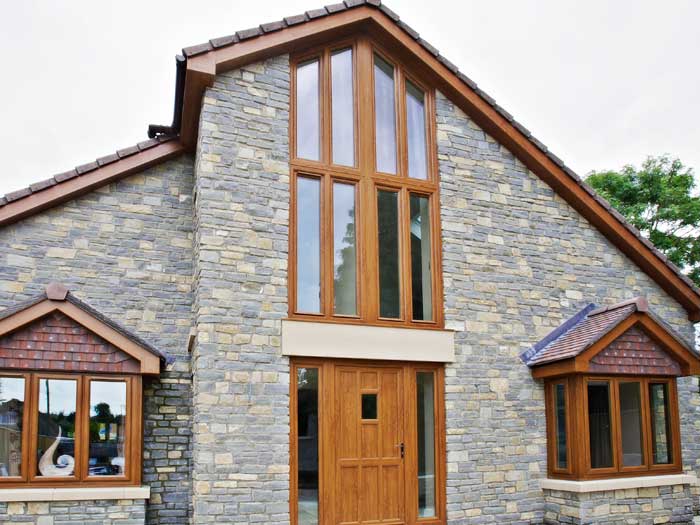 Angled uPVC modern windows