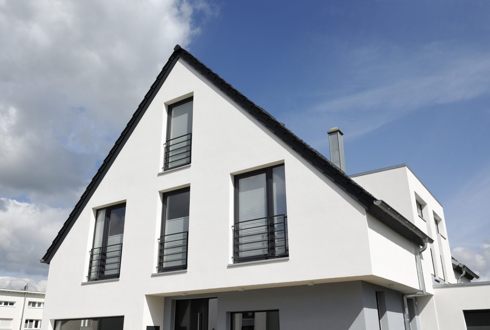 Black aluminium windows modern