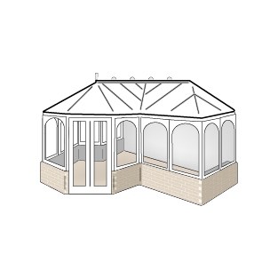 Conservatory style - P shaped