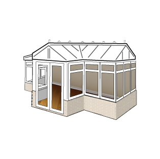 Conservatory style - T-shaped