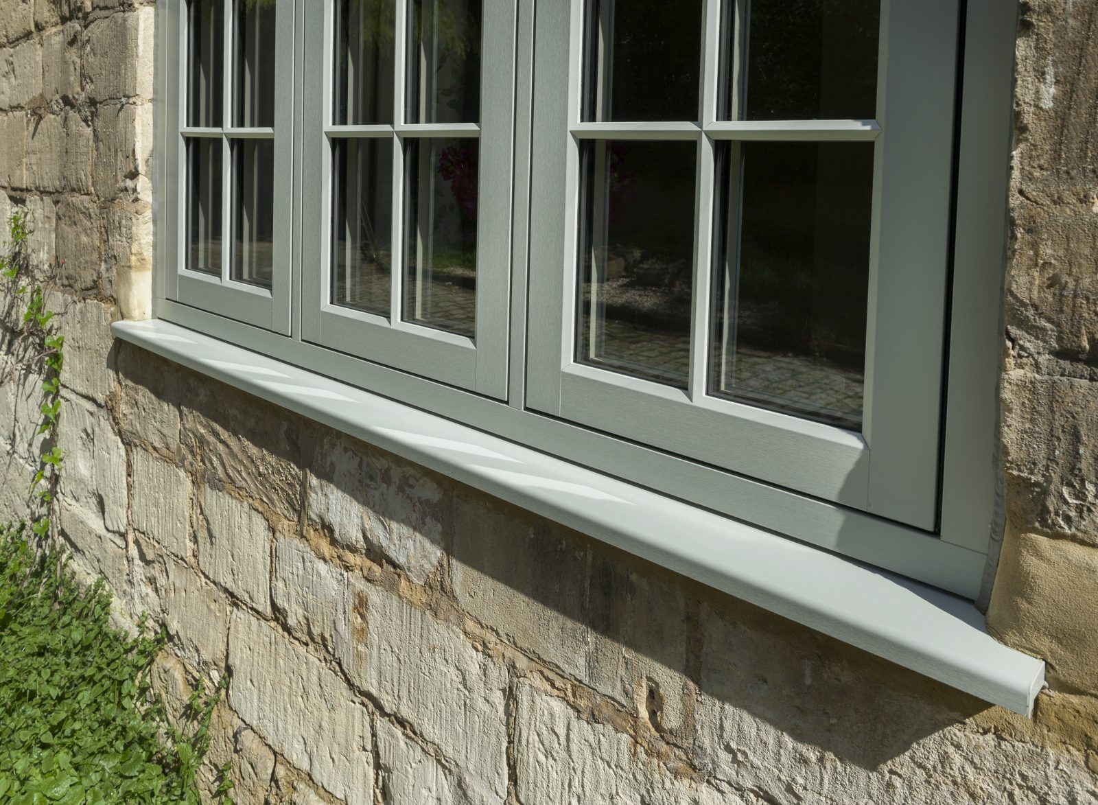 grey flush sash windows