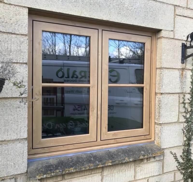 wood flush sash windows