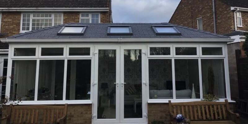 conservatory with tiled roof