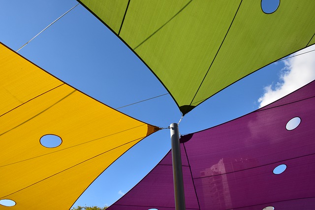 colourful awnings