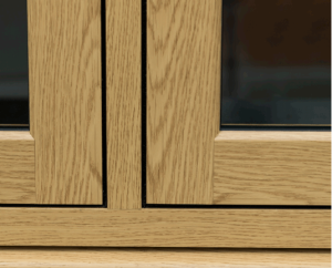 Close up of flush sash window