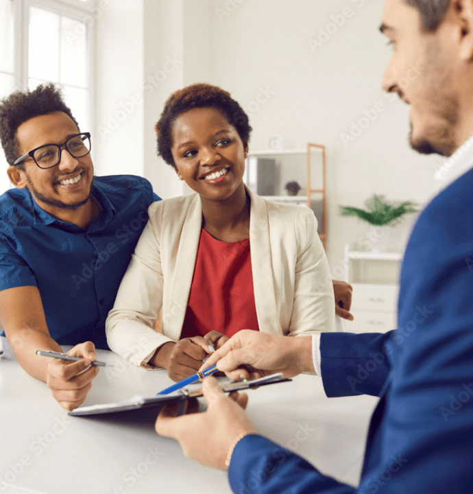 couple smiling during double glazing quotation