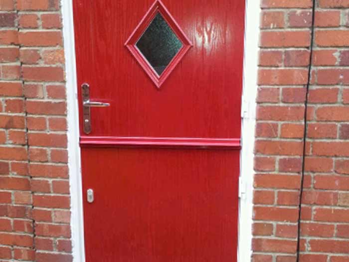 Red stable door installation